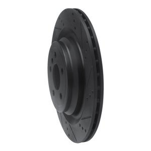 Mercedes-Benz GLS450 Brake Rotor (1) - Rear Right - R1 Concepts - Drilled & Slotted - Black - `13-`19